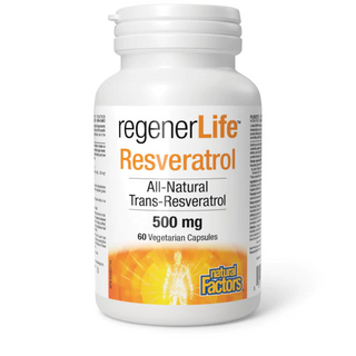 Natural factors - regenerlife resvératrol riche 500mg - 60 vcaps