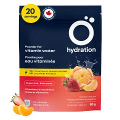 O hydration - Mélange de boisson  d'hydratation fraise et clémentine - 80 g
