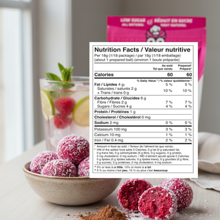 Délices sublimes - Wiselicious mélange pour boules d'énergie red velvet-Chocolat | sans cuisson, végane & faible en sucre