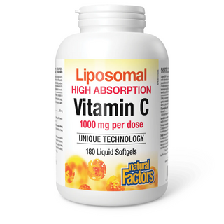 Natural factors - Vitamine c 1000 mg, liposomale - 180 gél.
