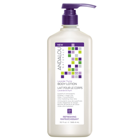 Andalou naturals - lait corporelle rafraîchissante à la lavande et au thym 946 ml.