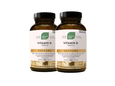 Health First Vitamin D3 1000 ui 1 pour 2