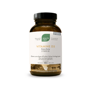 Health first - vitamine d3 extra fort 2500 ui - 180 gél..