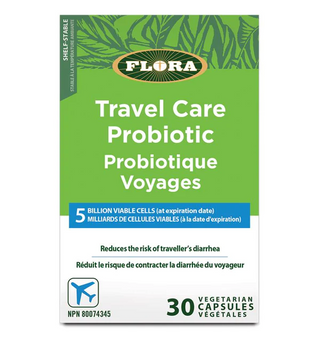 Flora - saccharomyces boulardii probiotique de voyages 30 caps