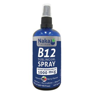 Naka - platinum b12 sublinguale (1,000 mcg) spray : baies - 100 ml