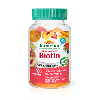 Jamieson - Biotine gummies puissance élevé - 100 gélifiés