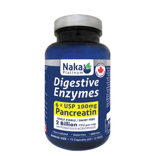 Naka - platinum enzymes digestives - 75 caps