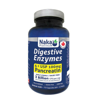 Naka - Platinum enzymes digestives - 75 caps