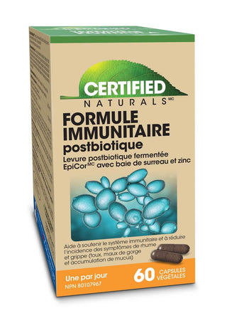 Certified naturals - postbiotique formule immunitaire - 60 vcaps