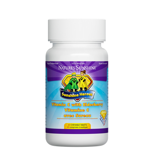 Nature's sunshine - heroes vit c avec sureaux enfants  - 60 c. a macher.