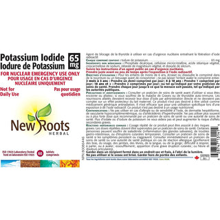 New roots - potassium iodide urgence 65 mg  60 comp
