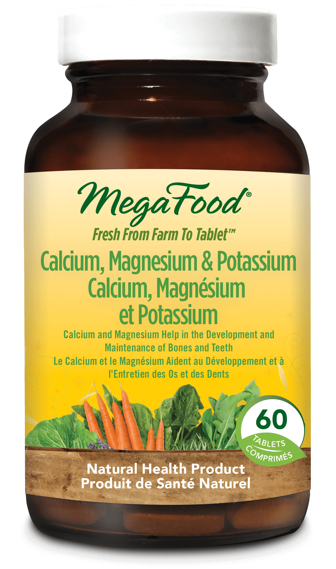 Megafood - calcium, magnésium & potassium 60 comp.