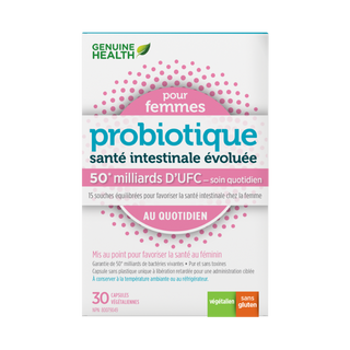 Genuine health - probiotique quotidien pour femmes – 50 milliards d’ufc 30 vcaps