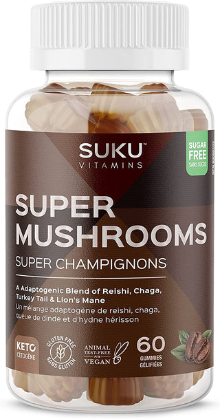 Suku - super champignons 
/ espresso décafeiné - 60 gélifiés