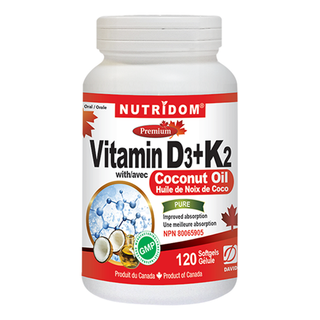 Nutridom - vitamine d3 + k2 - huile tcm - 120 gelules
