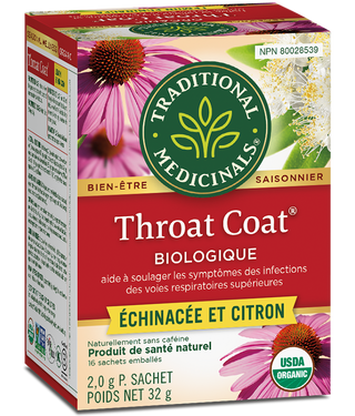 Traditional medicinals 
- tisane bio 'throat coat' echinacee citron -16s
