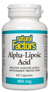 Acide Alpha-Lipoïque | 200mg | 400mg -Natural Factors -Gagné en Santé