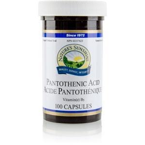 Acide Pantothenique (100 Capsules) -Nature's Sunshine -Gagné en Santé