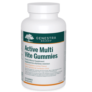 Genestra - active multi vite (framboise-citron naturelle) - 100 gummies.