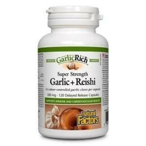 Ail + Reishi de la gamme GarlicRichMD -Natural Factors -Gagné en Santé