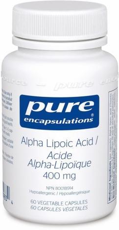 Alpha Lipoic Acid 400 mg -Pure encapsulations -Gagné en Santé