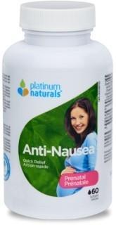 Anti-nauséa prénatale (gingembre naturel + Vit B6) -Platinum naturals -Gagné en Santé