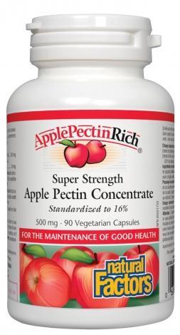 ApplePectinRich Ultra fort - Concentraté de pectine de pomme 500 mg -Natural Factors -Gagné en Santé