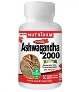 Ashwagandha 2000 | 500 mg -Nutridom -Gagné en Santé