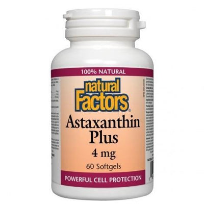 Astaxanthin Plus 4 mg -Natural Factors -Gagné en Santé