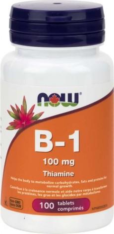 B-1 100 mg Thiamine -NOW -Gagné en Santé