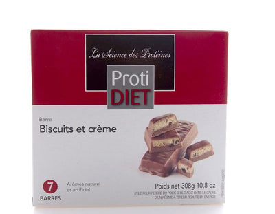 Barre Protéinée Biscuit et Crème -Proti diet -Gagné en Santé