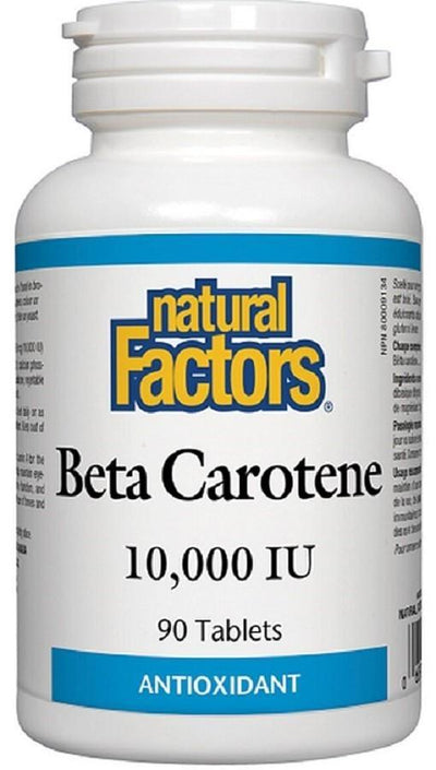 Bêta Carotène 10 000 IU -Natural Factors -Gagné en Santé