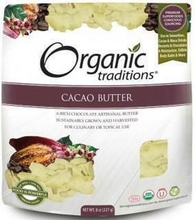 Beurre de Cacao - Organic Traditions -Organic Traditions -Gagné en Santé