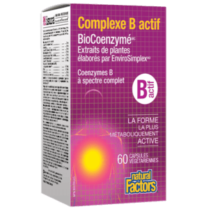 Natural factors Complexe B actif, 60 capsules