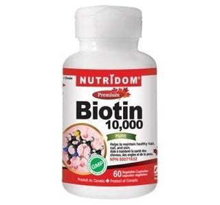 Biotin 10.000 Nutridom | 60 capsules végétales -Nutridom -Gagné en Santé