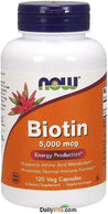 Biotine 5000 mcg -NOW -Gagné en Santé