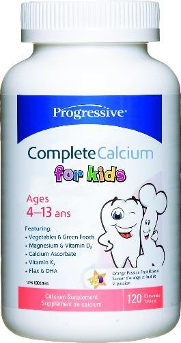 Calcium complet pour enfants -Progressive Nutritional -Gagné en Santé
