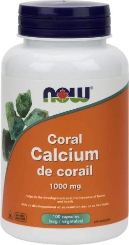 Calcium de corail 1000 mg -NOW -Gagné en Santé