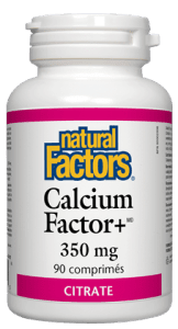 Calcium Factor® + Citrate 350 mg -Natural Factors -Gagné en Santé