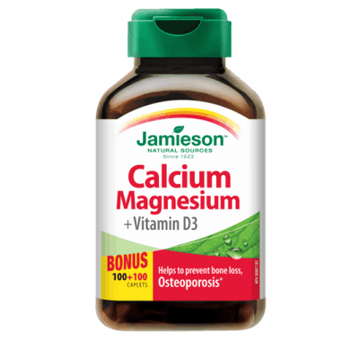 Calcium magnésium + vitamine D3 -Jamieson -Gagné en Santé