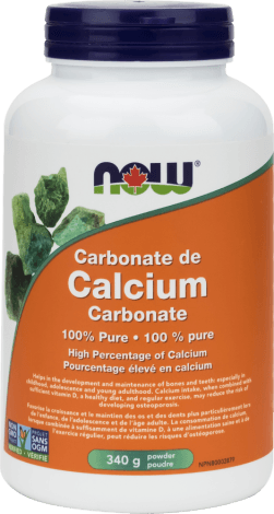 Carbonate de Calcium (Poudre) -NOW -Gagné en Santé
