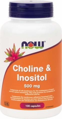Chloline & Inositol 500 mg -NOW -Gagné en Santé