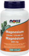 Citrate de Magnésium 200mg (comprimés) -NOW -Gagné en Santé