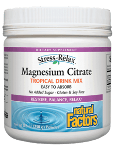 Citrate de Magnésium -Natural Factors -Gagné en Santé