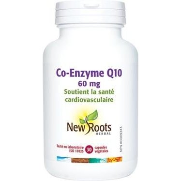 Co-Enzyme Q10 | 60 mg -New Roots Herbal -Gagné en Santé