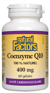 Coenzyme Q10 400 mg -Natural Factors -Gagné en Santé