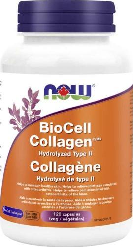 Collagène BioCell de type II 500 mg -NOW -Gagné en Santé