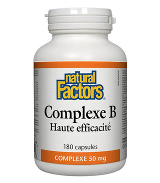 Complexe B Haute Efficacite - 50 mg -Natural Factors -Gagné en Santé