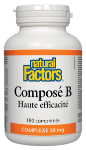 Composé B haute efficacité - 50mg -Natural Factors -Gagné en Santé