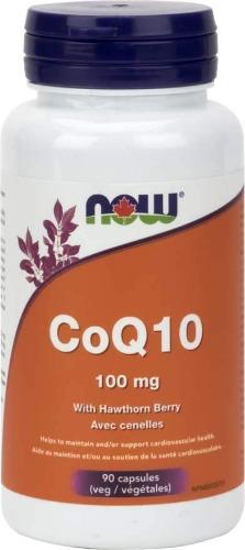 CoQ10 100 mg + Aubépine -NOW -Gagné en Santé